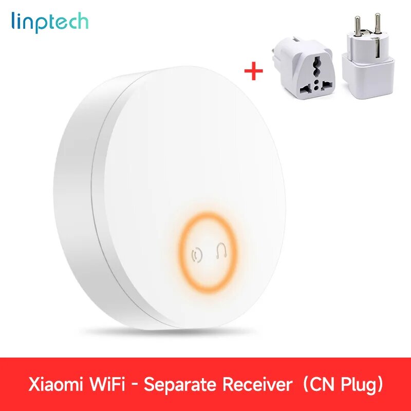 Беспроводной дверной звонок Linptech без батареек с Wi-Fi и функцией интеллектуального управления памятью без батареек, xiaomi wifi receiver