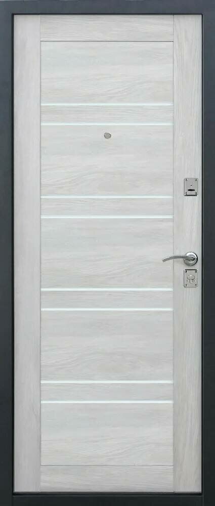 Дверь мет. Dominanta серебро Дуб Шале белый Царга (960мм) правая - фотография № 3