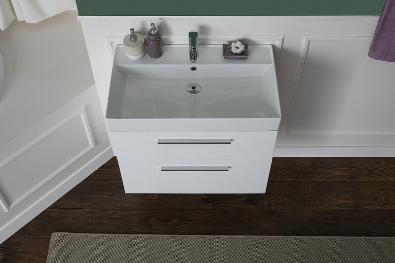Комплект мебели для ванной Aquanet Nova 75 243255 подвесной Белый глянец - фотография № 17