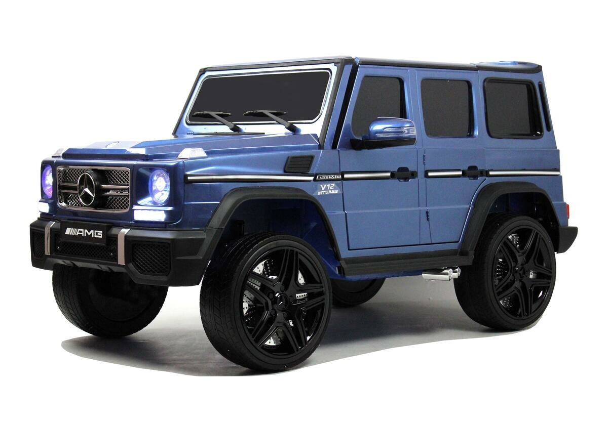 Детский электромобиль Мercedes-Benz AMG G65 синий глянец (RiverToys)