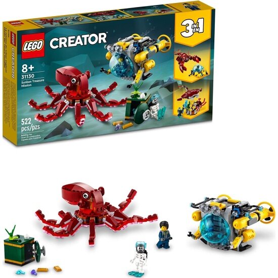 Конструктор LEGO ® Creator 31130 Миссия по поиску затонувших сокровищ 3в1