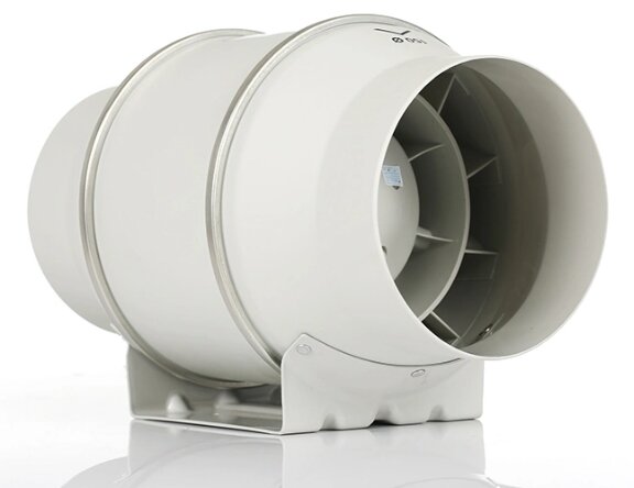 Канальный вентилятор Hon&Guan HF-150P из полипропилена со смешанным потоком - фотография № 2