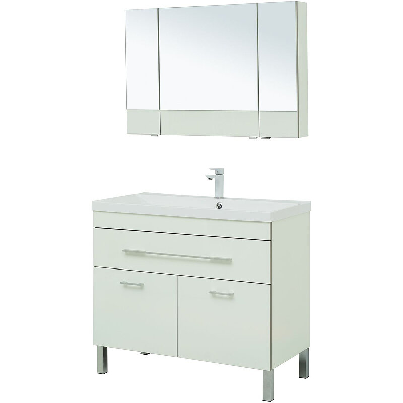 Комплект мебели для ванной Aquanet Верона 100 287654 Белый - фотография № 3
