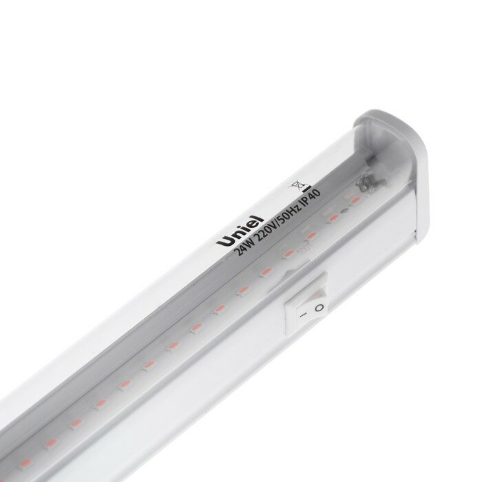Фитосветильник светодиодный Uniel, 24 Вт, 872 мм, IP 40, 220 В, для рассады, белый - фотография № 3