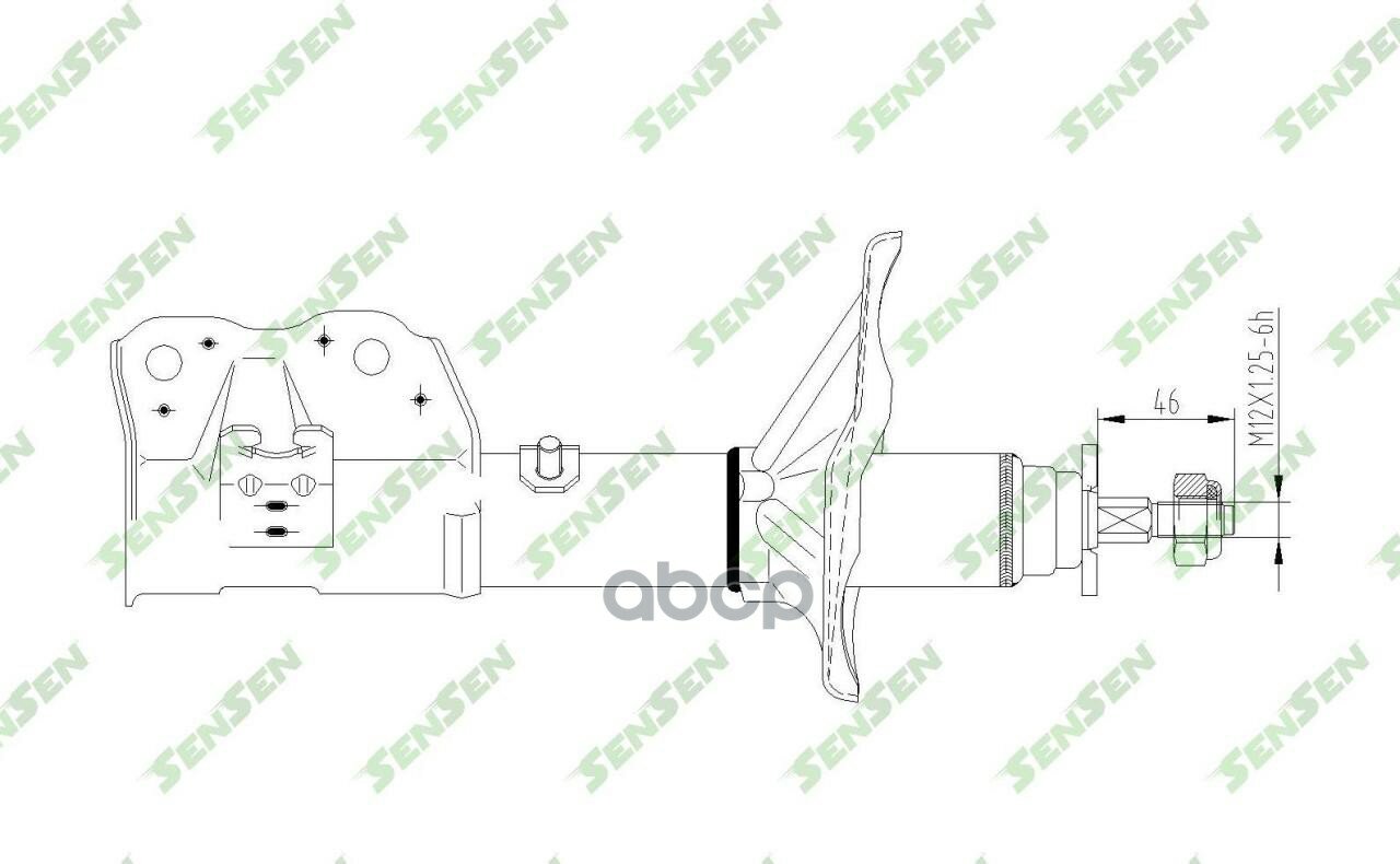 Амортизатор Передний Мост Справа /Mitsubishi Colt Mk Iv (Ca_a) Lancer V Универсал (Cb_w Cd_w) L Sensen арт. 42140208