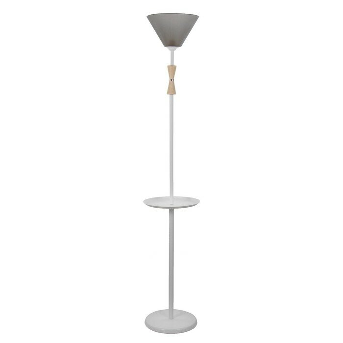 фото Торшер "Князь" со столиком 1х15Вт Е27 модель: BR 01037 белый/черный