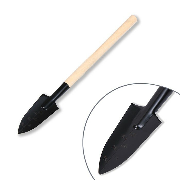Набор инструментов, 3 предмета: грабли, 2 лопатки, длина 20 см, деревянные ручки - фотография № 3