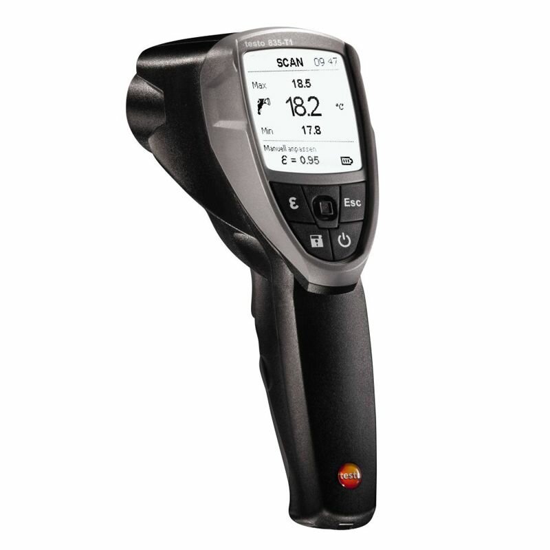 Testo 835-T1 - Базовый ИК-термометр с 4-х точечным лазерным целеуказателем (оптика 50:1), (0560 8351)