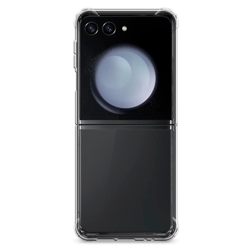 Чехол-накладка для Samsung Galaxy Z Flip 5, усиленные края, X-CASE, прозрачный