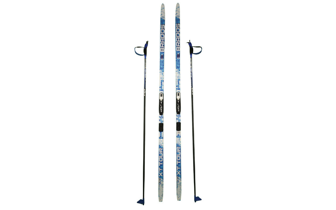 Лыжный комплект STC Brados Tour с креплением NNN 205 step (синий-белый)