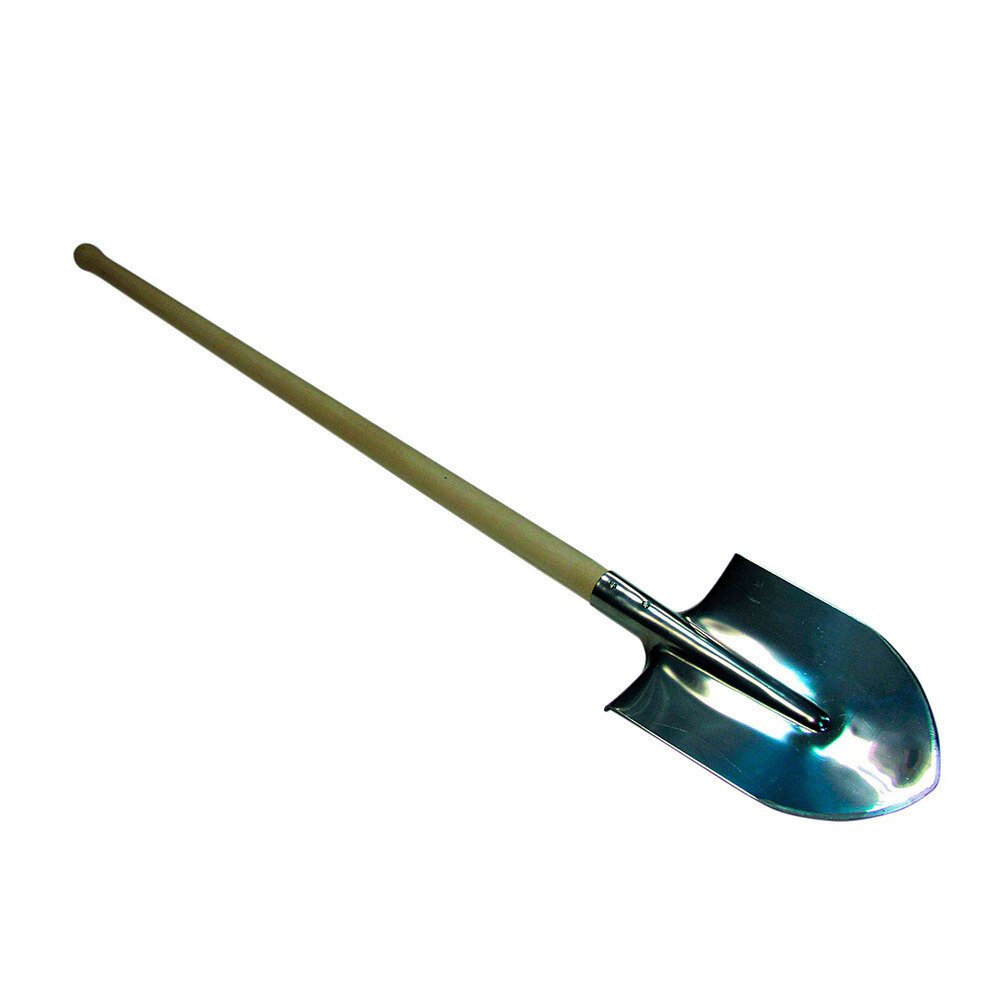 фото Лопата штыковая Инструм-Агро (010415) нержавеющая сталь остроугольная садовая с деревянным черенком 1070 мм