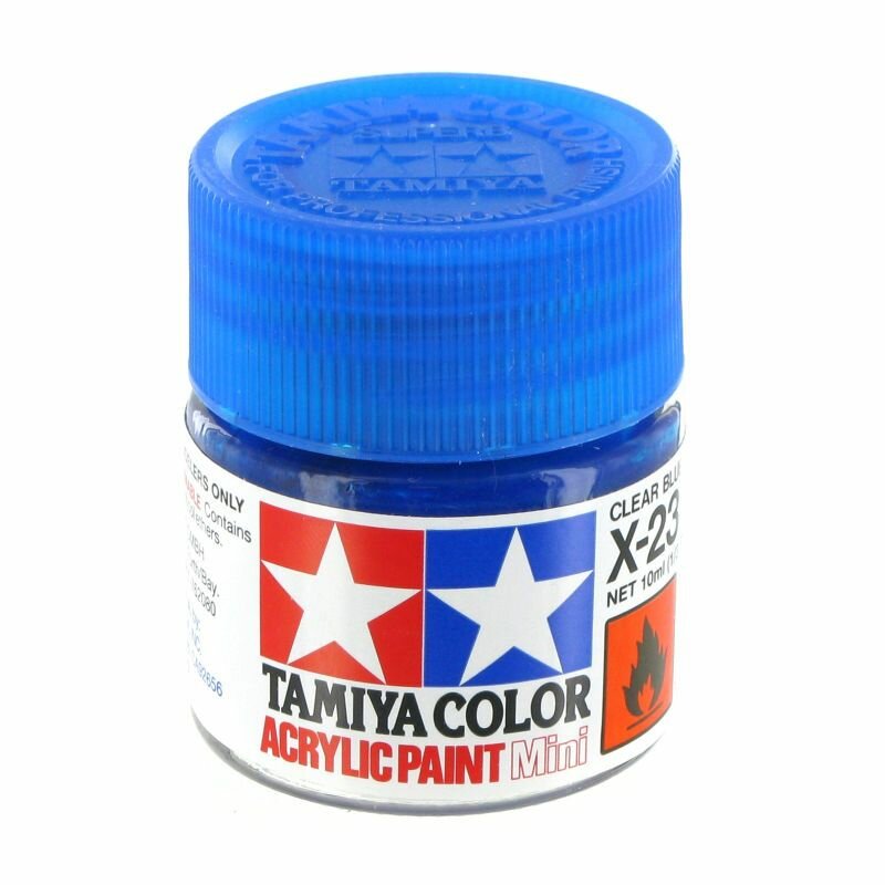 фото 81523 X-23 CLEAR BLUE GLOSS (голубой прозрачный глянцевый) акриловая краска объем 10мл.