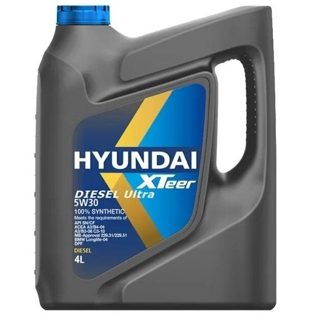 Масло моторное Hyundai XTeer Diesel Ultra 5W-30 API SN синт. 4л