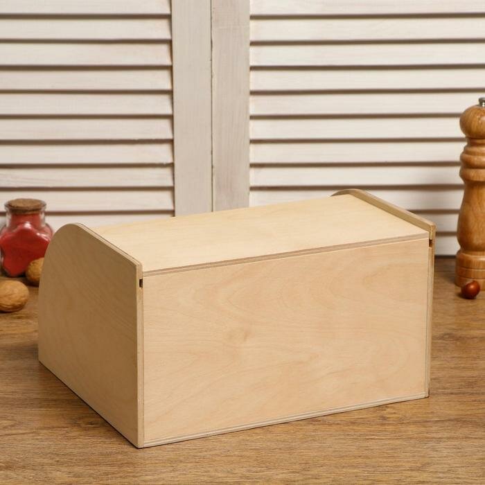 Хлебница деревянная "Корица", прозрачный лак, 29×24.5×16.5 см - фотография № 3