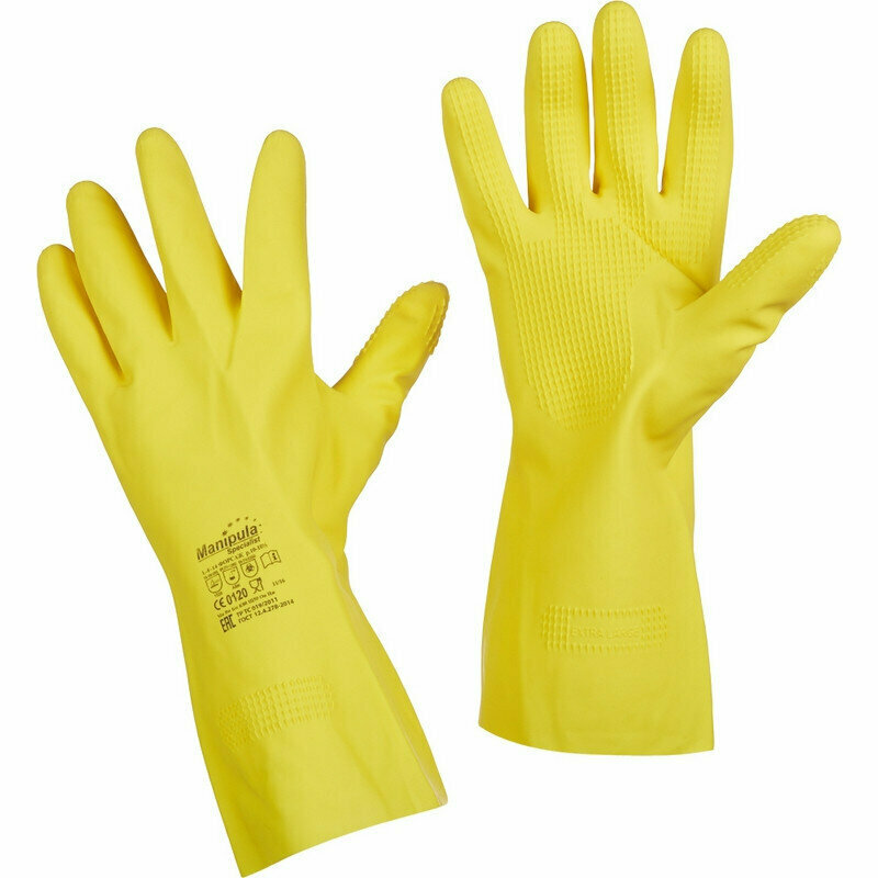 Перчатки Manipula Форсаж L-F-14 из латекса желтые размер 9-9.5 L, 827567