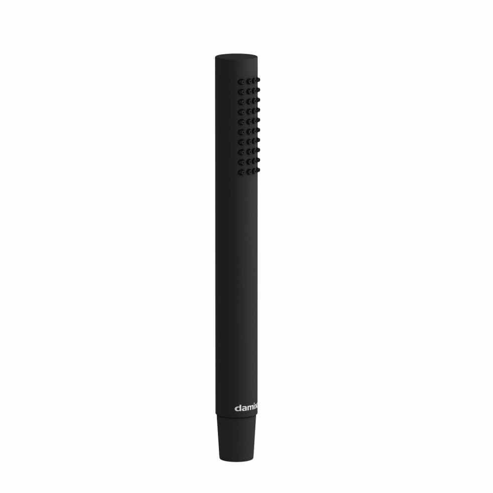 Лейка для душа Damixa Scandinavian Pure 936020300 черная, 1 режим, ручка в форме стика, очистка форсунок Rub&Clean, инновационное PVD-покрытие, - фотография № 2