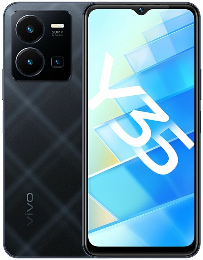 Смартфон VIVO Y35 4/128Gb, черный агат (5662515)