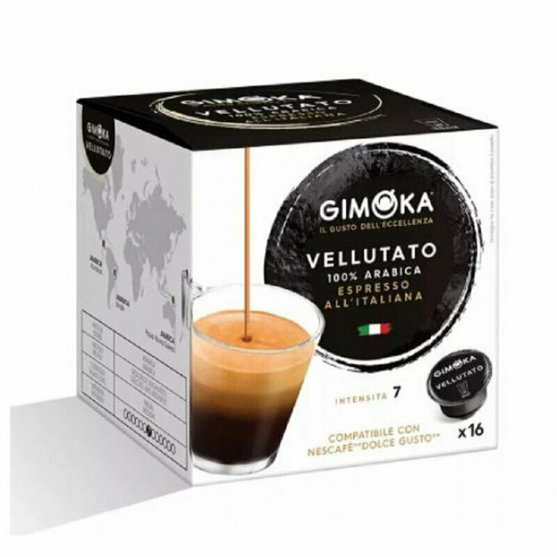 Кофе в капсулах для кофемашин Gimoka Dolce Gusto Espresso Vellutato (16 штук в упаковке), 1369761 - фотография № 4