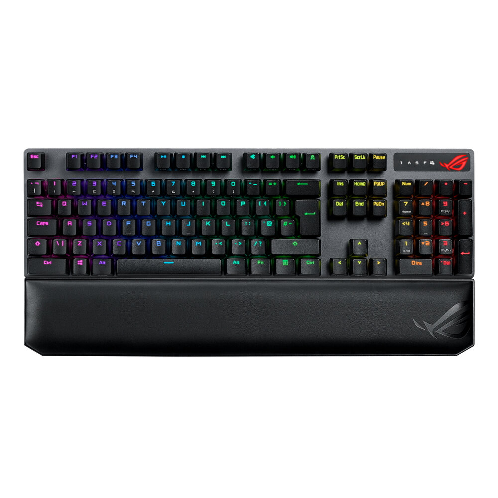 Клавиатура беспроводная ASUS ROG Strix Scope Deluxe NX Red Wireless/Bluetooth/USB (90MP02I6-BKRA00)