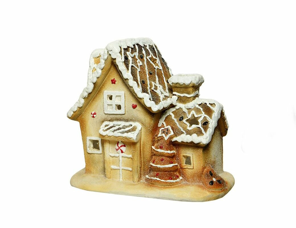 фото Новогодний подсвечник полистоун, 34 см, Kaemingk