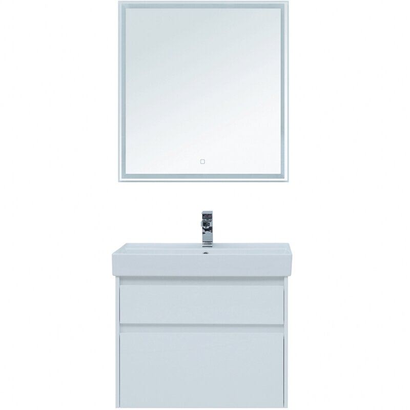 Комплект мебели для ванной Aquanet Nova Lite 75 242903 подвесной Белый - фотография № 1