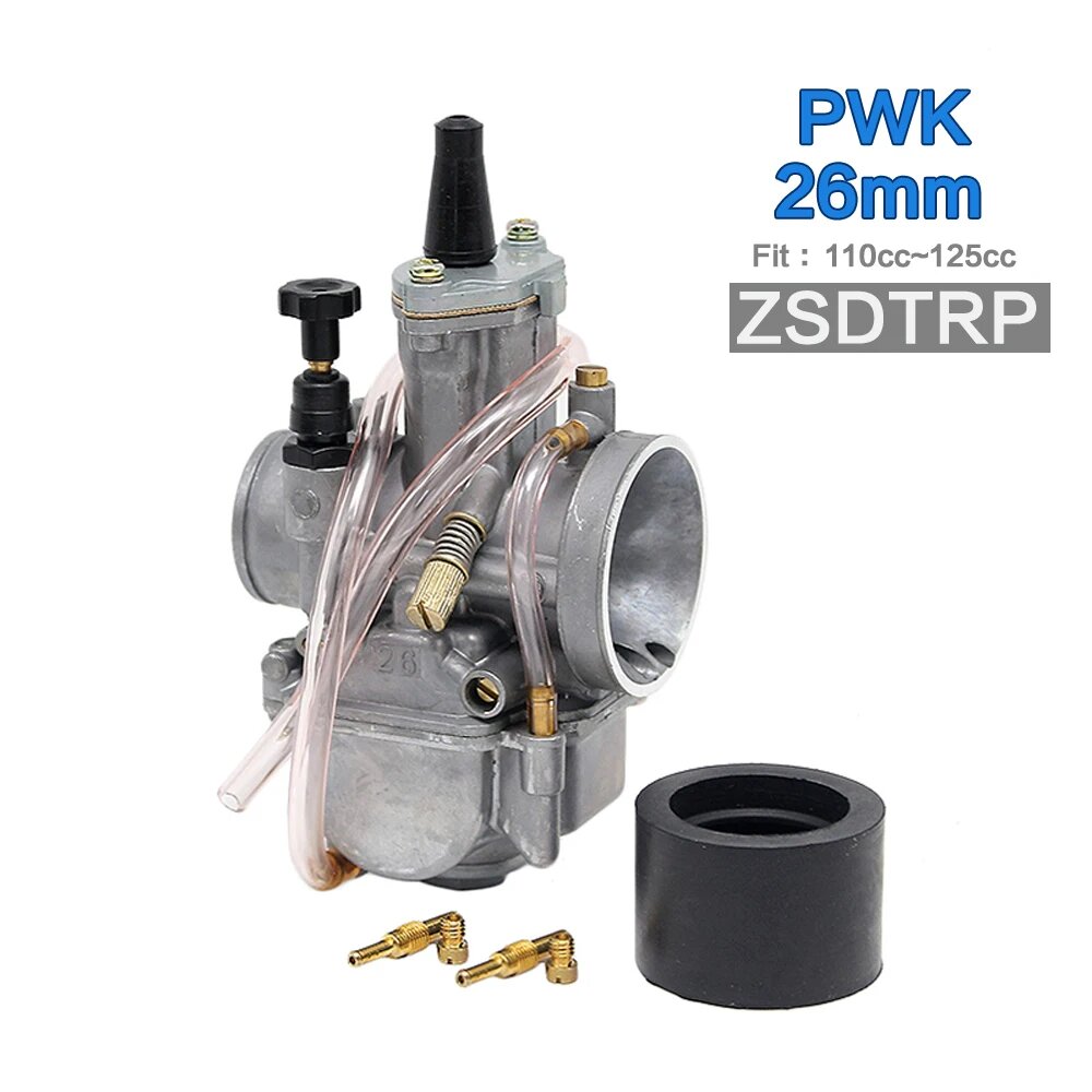 Универсальный карбюратор Keihin PWK OKO для мотоциклов ZS Racing 2T, 4T, 21, 24, 26, 28, 30, 32, 34 мм, 26mm ZSDTRP
