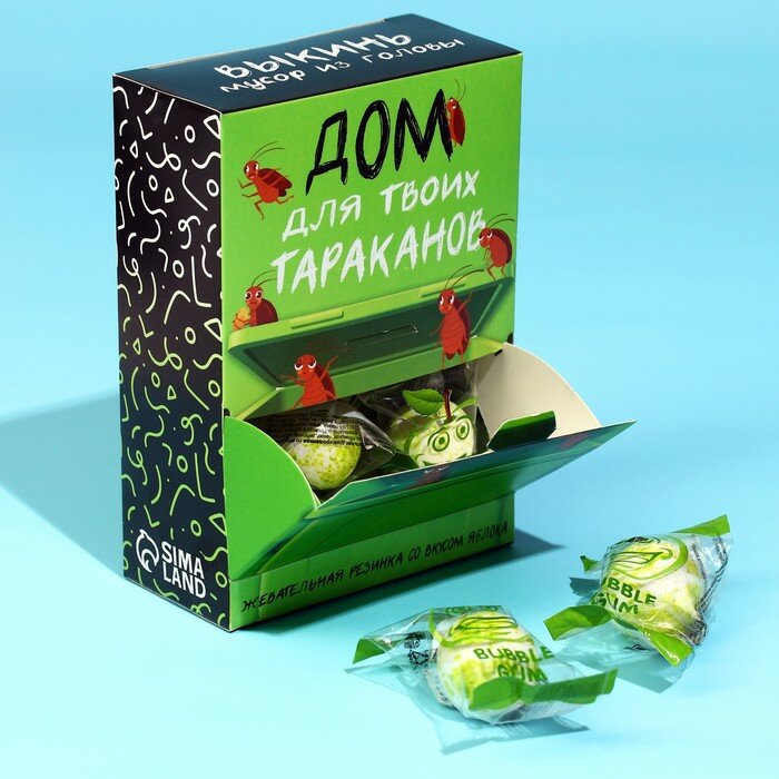 Жевательная резинка «Дом для твоих тараканов», вкус: яблоко, 110 г. - фотография № 2