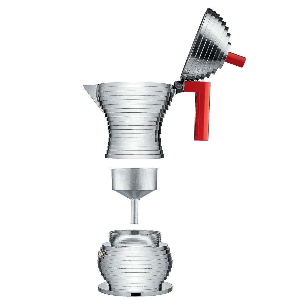 Кофеварка Alessi Pulcina MDL02/3 (150 мл), красный - фотография № 4