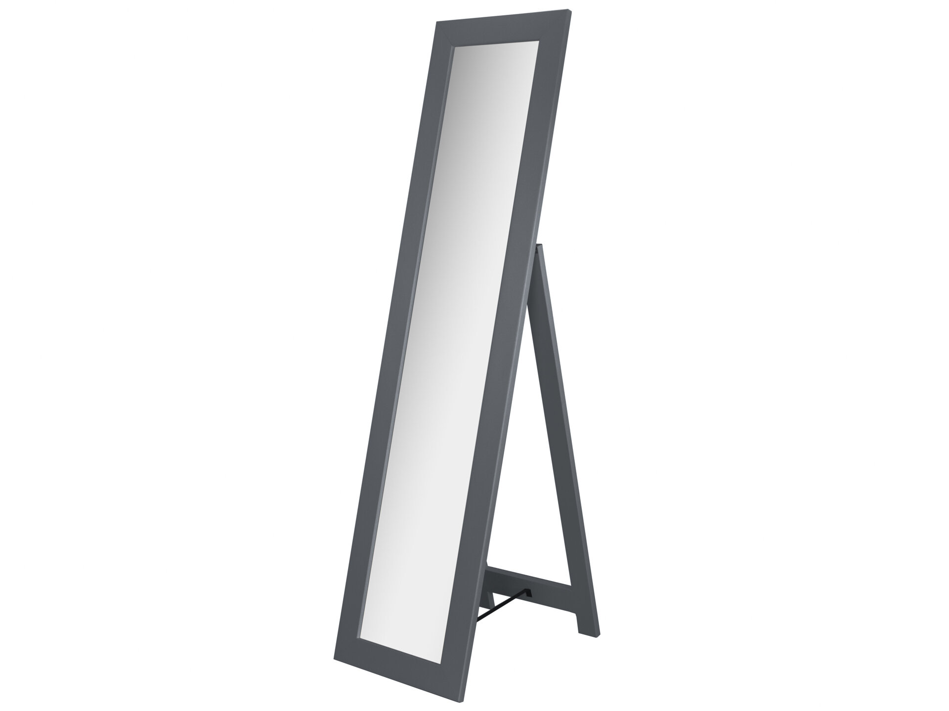 Зеркало напольное BeautyStyle 8 белый 138 см х 35 см, Серый графит - фотография № 1