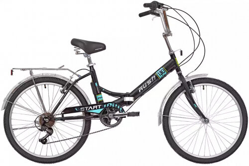 Rush Hour Велосипед 24" 6ск START 130 V-brake ST черный рама 15"