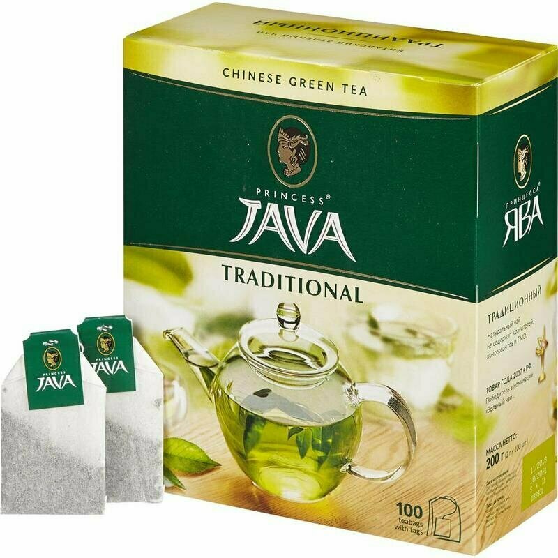 Чай Принцесса Ява зеленый 100 пакетиков, 251466 - фотография № 2