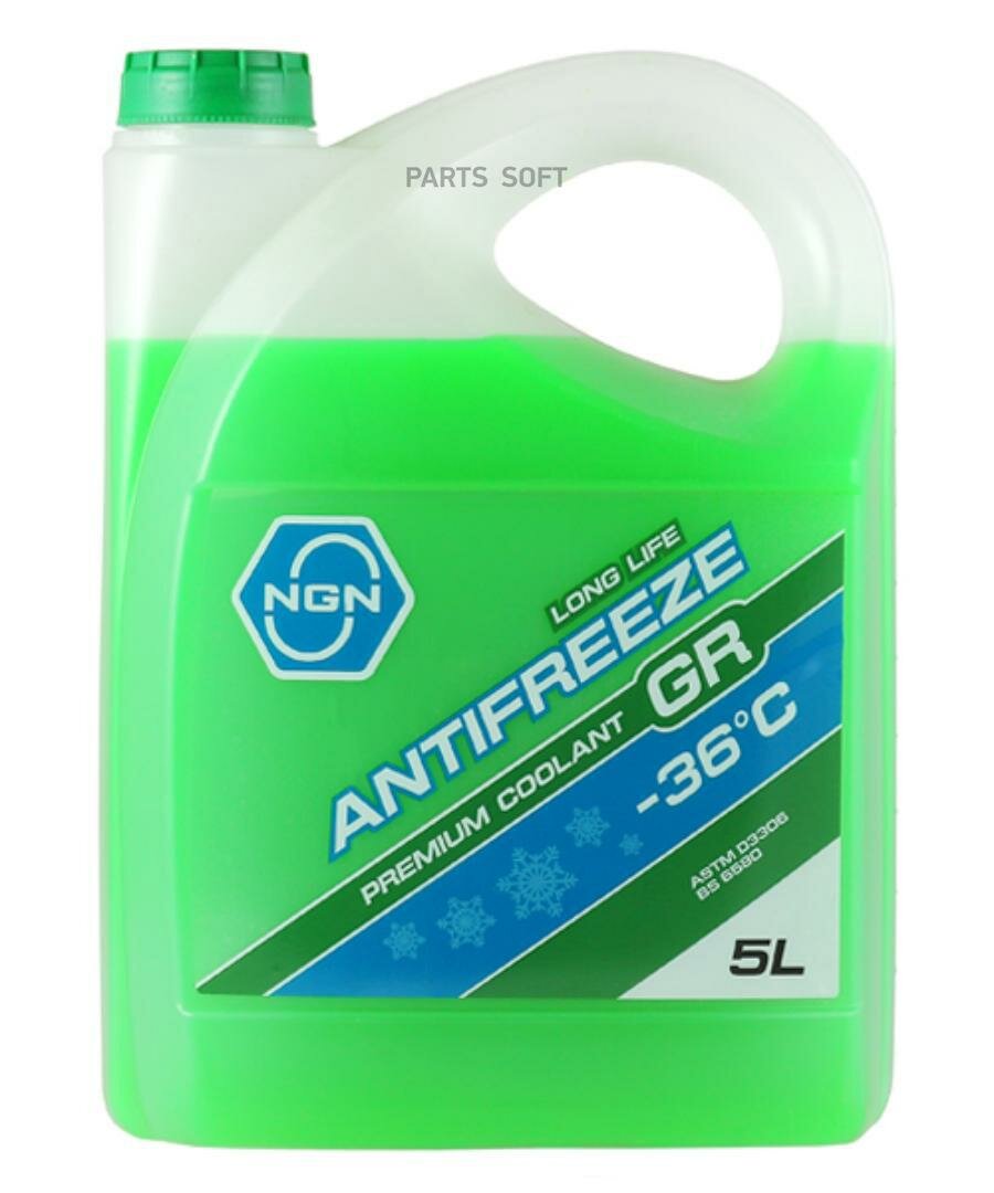 антифриз longlife antifreeze (green) готовый gr-36 (green) antifreeze 5l