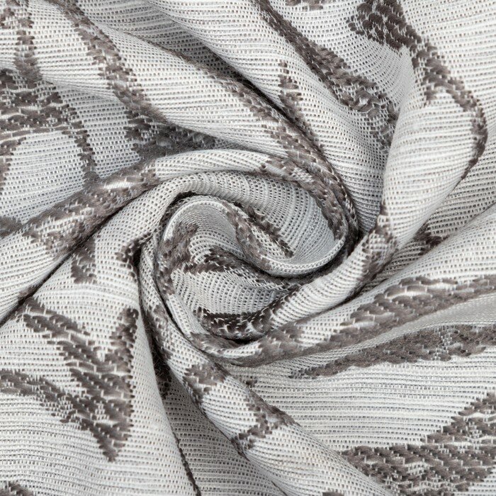 Штора портьерная Этель "Элит" цвет серый, на шторной ленте 130х300 см, 150гр/м2, 100% п/э - фотография № 4