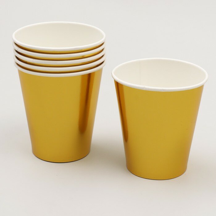 Набор посуды «С Днём Рождения», цвет золотой - фотография № 2