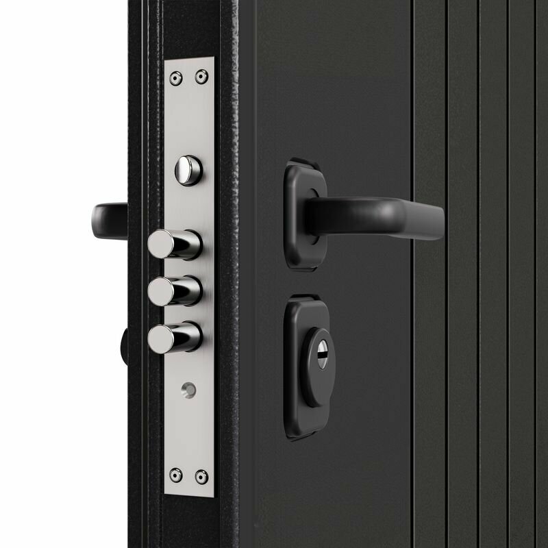 Дверь входная для квартиры Torex Comfort X 860х2050 правый, тепло-шумоизоляция, антикоррозийная защита, замки 4-ого класса, черный/белый - фотография № 9