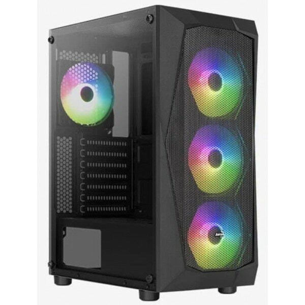 Корпус MidiTower AeroCool FALCON-G-BK-v2 (ATX, USB3x2, USB2x1, RGB fan x4, без БП) (4711099472338)