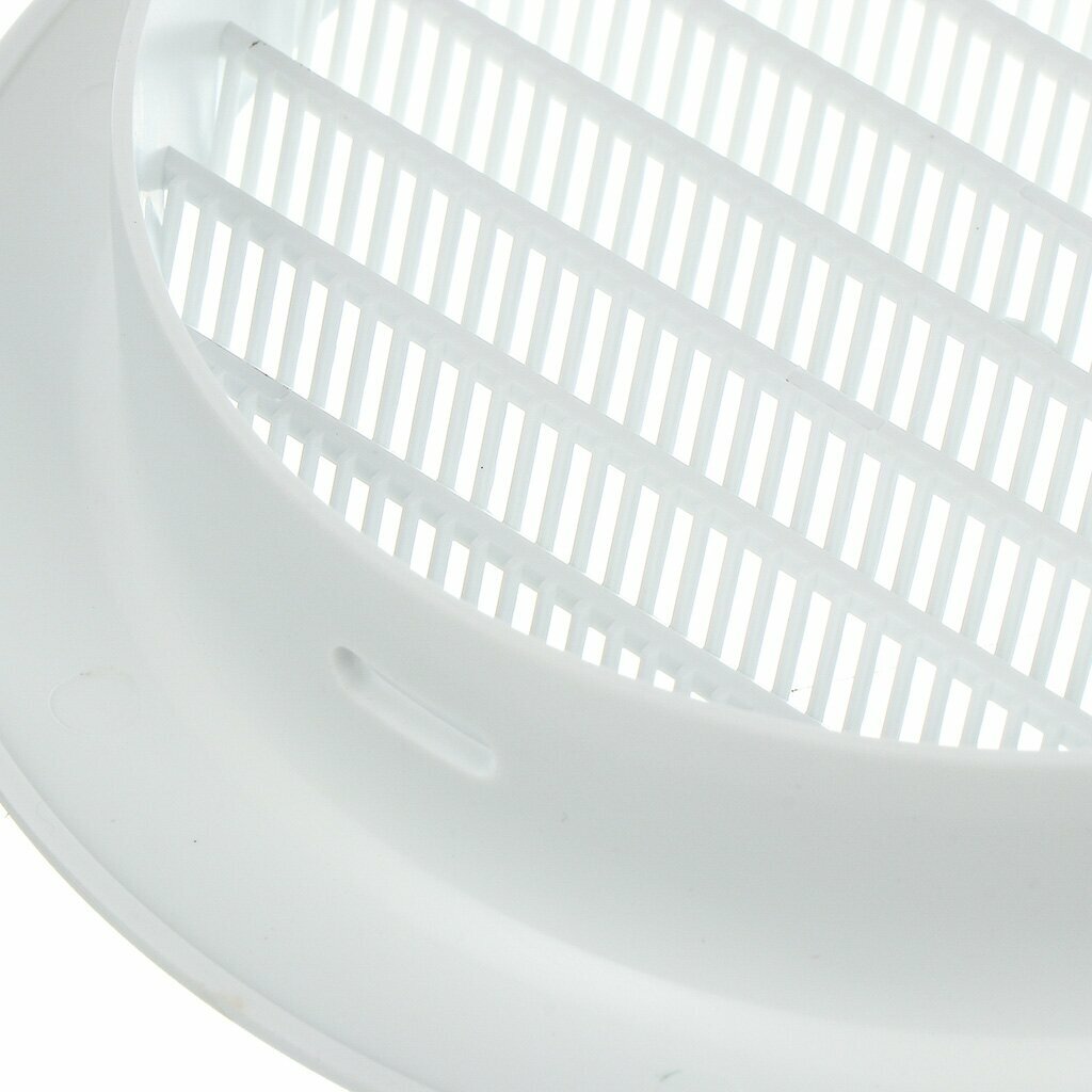 Решетка вентиляционная АВS- пластик, установочный диаметр 125 мм, с сеткой, круглая, с фланцем d125, белая, Event, РК125с - фотография № 2