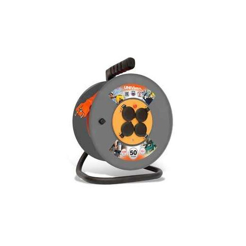 Удлинитель на катушке 4х50м с заземл. 16А IP44 ВЕМ-250 термо ПВС 3х2.5 UNIVersal UNIVERSAL 9634209 (1 шт.)