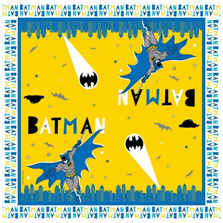 Салфетки бумажные Batman трехслойные (33x33 см) (20 шт) - фотография № 2