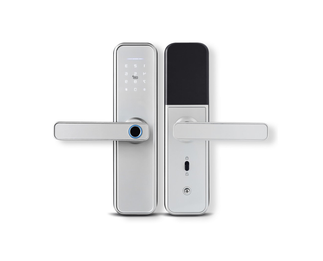 Биометрический умный Wi-Fi электронный дверной замок - HD-com Туйя-WiFi SL(8.0.1)-L (S18452S80) (cканер отпечатка пальца автономная работа)