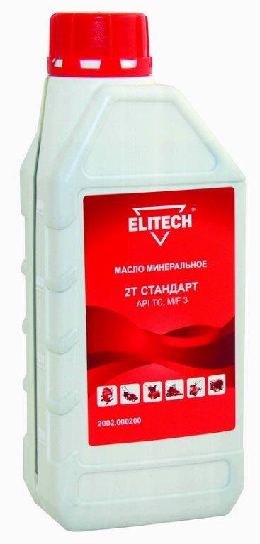 Стандартное масло ELITECH 2Т минеральное для 2-х такт.двигателей возд.охл1л