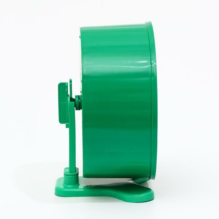 Колесо для грызунов полузакрытое пластиковое, с подставкой, 14 см, зеленый микс - фотография № 2
