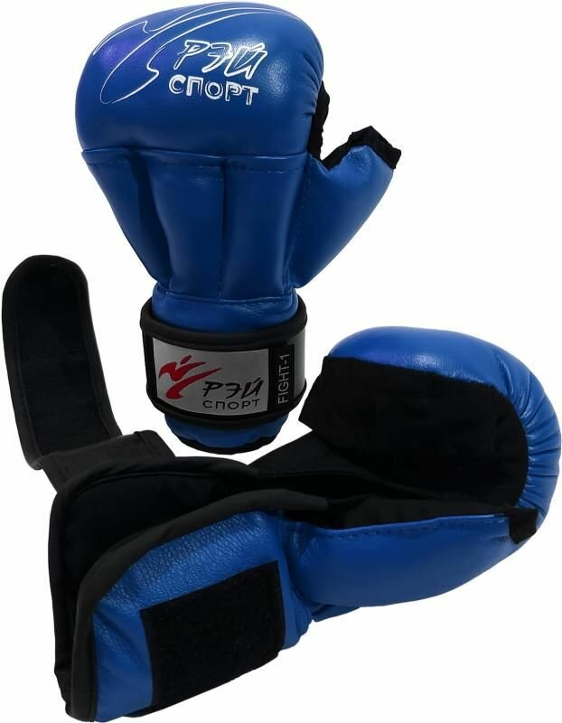 С4xsИС6 Перчатки для Рукопашного боя FIGHT-1, 6oz, искожа, р. XS (цвет синий)