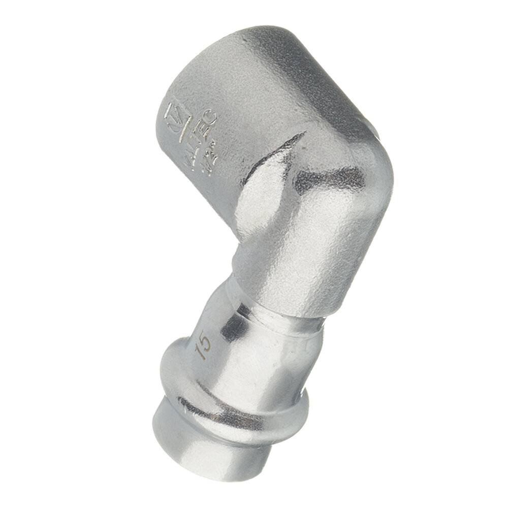 Пресс-угольник из нержавеющей стали Valtec 90° ВР 15 мм х 1/2" - фото №2
