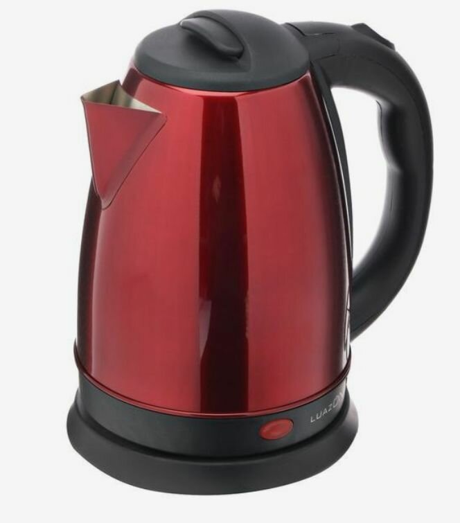 Чайник LUAZON HOME LSK-1804, металл, 1.8 л, 1500 Вт, красный 5035552