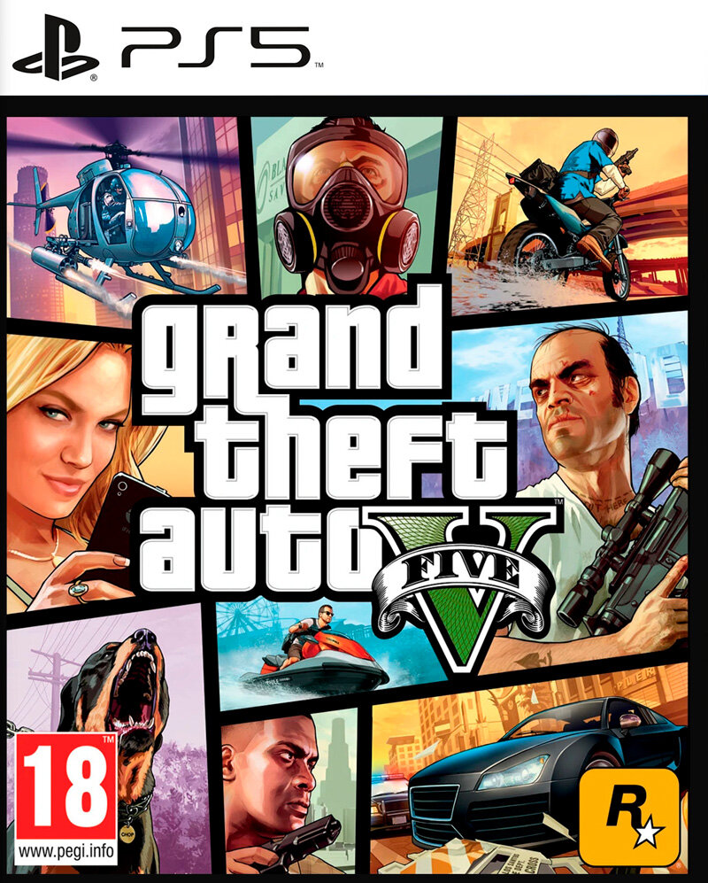 PlayStation Игра Grand Theft Auto V (GTA 5) (русские субтитры) (PS5)