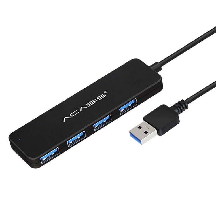 USB 3.0 Hub 4 port пассивный ACASIS AB3-L42 (черный, питание micro-USB, кабель 0.2м)