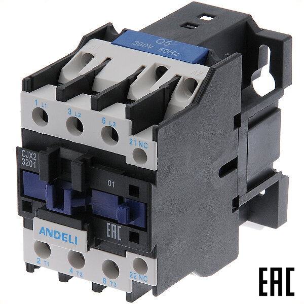 фото Контактор CJX2-D3201 3P 380В 32А 1р ADL08-024 ANDELI