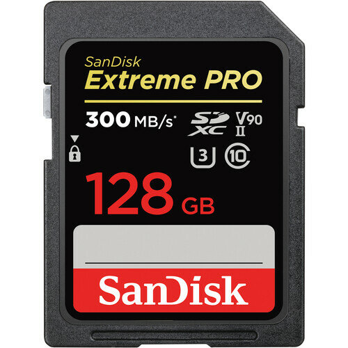 Карта памяти SanDisk SDXC Extreme Pro 128GB UHS-II U3 V90 R300/W260Mb/s (SDSDXDK-128G-GN4IN)