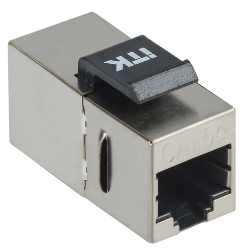 Проходной адаптер кат. 5E FTP RJ45-RJ45 Keystone Jack | код CS7-1C5EF | ITK (2шт. в упак.)